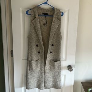 Long sweater vest open front NWOT